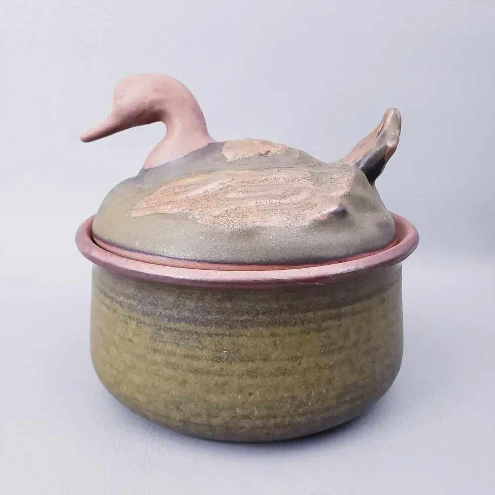 Stoneware Designs West Pottery Duck Lidded Soup Tureen Casserole Dish